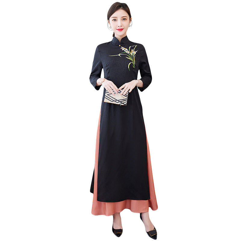 Women 's Fashion New Retro Women 's Embroidered Dress