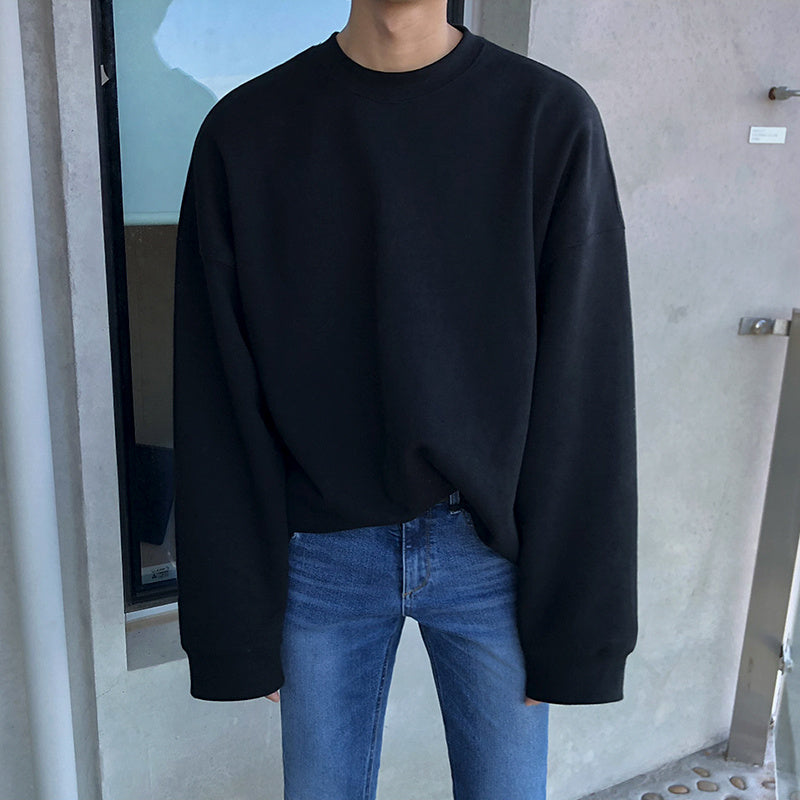 Mrcyc Autumn And Winter Loose Fitting Pullover Round Neck Sweater Men''s And Women''s Long Sleeve Korean Cotton Bottomed Shirt